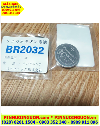Panasonic BR2032, Pin đồng xu 3v lithium Panasonic BR2032 (Pin chịu nhiệt cao đến 125độ C) chính hãng /Xuất xứ Indonesia